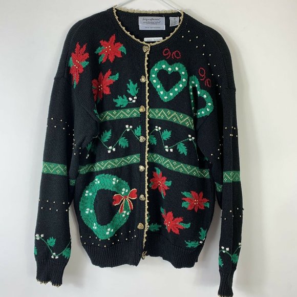 Northern Isles Ugly Xmas Cardigan Sweater Wms Sz M - Picture 1 of 4